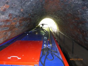 Short tunnel on the Llangollen canal